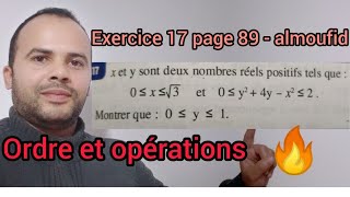 Exercice 17 page 89 almoufid  ordre et opérations 3AC [upl. by Leinto13]