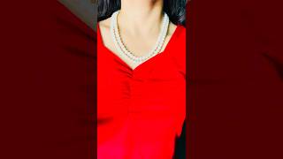 How to make a pearl necklace without jump ring and lobster clasp pearlnecklaces craftideas diy [upl. by Bullen381]