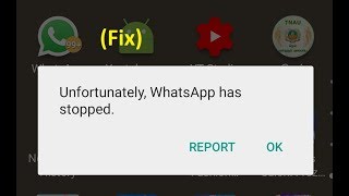 How to fix Unfortunately WhatsApp has stopped error in Android mobile while opening whatsapp [upl. by Calabrese253]