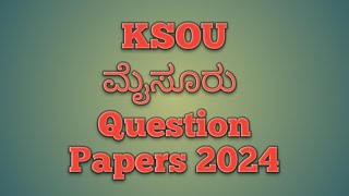 Ksou first year BA Degree examination aprilmay2024 question papers youtube subscribe [upl. by Tali]