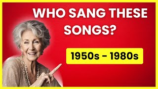 quotWho Sang These 1950s  1980s Songs Test Your Memoryquot [upl. by Airun251]