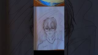 How to draw anime boy face 18sec✨🔥 [upl. by Rosemary]