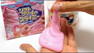 Soft Serve Ice Cream Slime Making Kit Strawberry KUTSUWA [upl. by Armil]