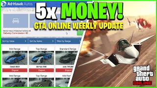 GTA ONLINE WEEKLY UPDATE 5x MONEY amp LOTS OF DISCOUNTS Community Challenge Month [upl. by Amarillas]