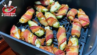 Bacon Wrapped Jalapeños￼ in the Dreo Air Fryer [upl. by Annavaig453]