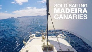 Solo sailing Madeira to the Canaries  Prout Snowgoose 35 catamaran [upl. by Cormack]