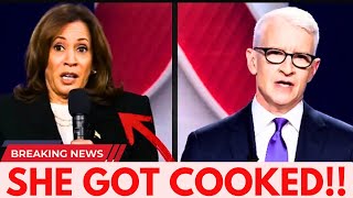 Anderson Cooper BLASTS Kamala Harris In Crucial CNN Town Hall” [upl. by Cumine]