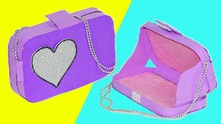 Easy DIY crafts  How to make bag  DIY makeup bag  DIY clutch bag tutorial no sew  Julia DIY [upl. by Braswell]