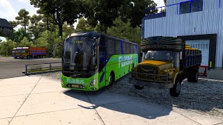 VOLVO FLIX BUS IN INTENATION ROAD  ETS2 INDIAN BUS MOD  EURO TRUCK SIMULATOR 2 [upl. by Leugimesoj67]