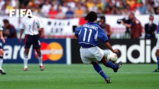 Ronaldinho goal vs England  ALL THE ANGLES  2002 FIFA World Cup [upl. by Anavoig207]