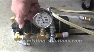 Diaphragm Pump Sprayer Misting Demo 100300 psiwmv [upl. by Pascoe446]