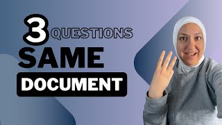 3 questions for the same document [upl. by Naujahs]