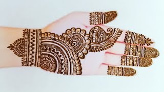 Very Easy Mehndi Design For Front Hand  Full Hand Bharva Mehndi Design  Mehandi Ka Design New [upl. by Husein]