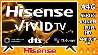 Hisense A4G Series 43inch Full HD LED Smart Android Tv  43A4G  Hisense A4G Android Smart Tv New [upl. by Kersten]