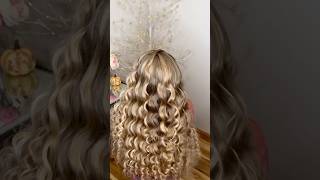 Heatless curls curls hairhacks hairtips healthyhair curlyhair heatlesscurls hotd blondie [upl. by Adniral952]