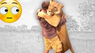 Man Reunited With Lion He Raised As A Cub [upl. by Ragland814]