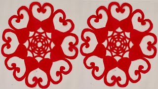 HOW TO MAKE EASY PAPER SNOWFLAKE DESIGN 31 PAPER RANGOLI CRAFT PAPER SNOWFLAKE  PAPER CRAFTART [upl. by Diehl]