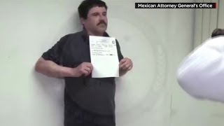 New video shows El Chapo being booked [upl. by Hceicjow569]