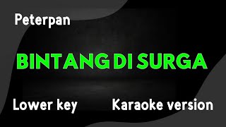 PETERPAN  BINTANG DISURGA KARAOKE VERSION LOWER KEY [upl. by Sandler]