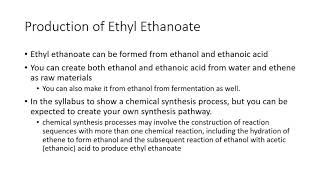 CS  Production of Ethyl Ethanoate [upl. by Cob130]