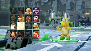 Super Mario Party 151 Whomps Domino Ruins 10 turns Koopa Troopa Vs Peach Vs Mario Vs Yoshi [upl. by Esadnac]