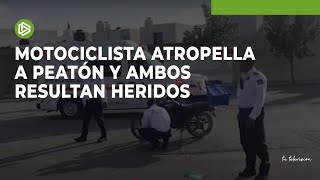 Motociclista atropella a peatón y ambos resultan heridos [upl. by Eelhsa159]