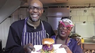 How to make Momma Cherris favourite soul food hamburger [upl. by Ernaldus]