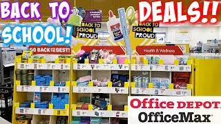 BACK TO SCHOOL SHOPPING 85 CENT DEALS  OFFICE DEPOT  OFFICEMAX  SHOP WITH ME 2019 [upl. by Ludwog]