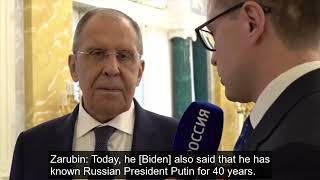 Lavrov If You Arm Our Enemies We Will Arm Yours  Response to Joe Biden on Russia and Ukraine [upl. by Socher]