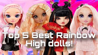 LIZZIE’S TOP 5 FAVORITE RAINBOW HIGH DOLLS OF ALL TIME as of 102023  tier lists with Lizzie [upl. by Hinson304]