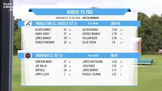 Horsham CC 1st XI v Middleton CC Sussex 1st XI [upl. by Asert]