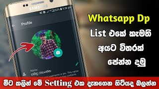 How to hide whatsapp profile picture from one person without block  Whatsapp dp tricks sinhala [upl. by Iand]