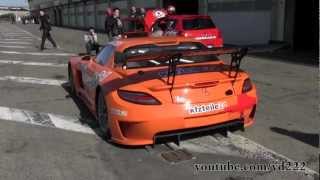 MercedesBenz SLS AMG GT3 and Porsche 997 GT3 Cup at CP Zandvoort [upl. by Adnorhs652]