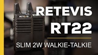 Compact amp Slim 2W WalkieTalkie  Retevis RT22 [upl. by Ninos]