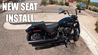 Saddlemen Seat Install  Harley Street Bob FXBB [upl. by Rese67]