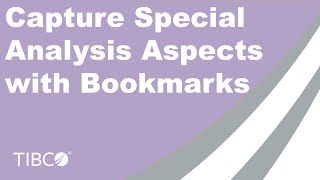 TIBCO Spotfire  Capture Special Analysis Aspects with Bookmarks [upl. by Drolyag]