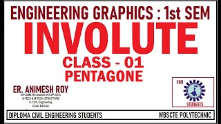 INVOLUTE Class 01  Pentagon  Engineering Graphics  Bengali Version   WBSCTE syllabus [upl. by Xuaegram282]