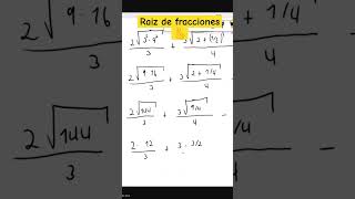 Raíz de fracciones maths algebra [upl. by Melisa711]