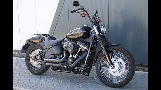 2018 HARLEYDAVIDSON SOFTAIL STREET BOB  VIVID BLACK  VANCE amp HINES  WCHD Glasgow Scotland [upl. by Refannej]