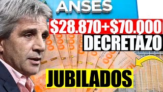 💲28870  💲70000 en Marzo para Jubilados y Polémico Decreto que afecta Jubilaciones de ANSES 2024 [upl. by Karp]