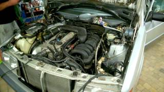 Mercedes 190E 28 M104 Engine  first start after the swap [upl. by Laohcin]