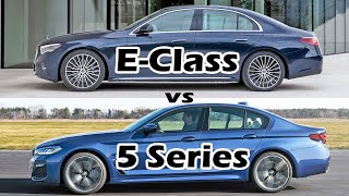 MercedesBenz EClass vs BMW 5 Series Eclass vs 5 er [upl. by Anastas]