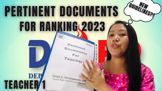 ⭐️2023 PERTINENT DOCUMENTS  PERTINENT PAPER FOR TEACHER 1 depedranking2023 pertinentdocuments [upl. by Keyes608]