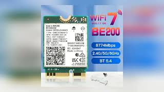 WiFi 7 BE200 Bluetooth 54 Tri Band 24G5G6GHz M2 Wireless Network Adapter For Windows 11 [upl. by Ajuna]