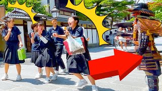 56 SAMURAI Mannequin Prank in Kyoto Japan  Shogun Statue prank amp Best Reactions at Kiyomizu Temple [upl. by Nerred]