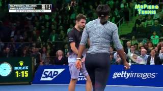 Serena  Wawrinka vs Wozniacki  Monfils New York 2016 Highlights [upl. by Abernathy]