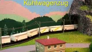 Bahnverkehr  Märklin KühlwagenZug [upl. by Lesna]