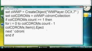 How to Open the CDROM with a VBS file [upl. by Rein576]