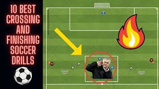 10 Best Crossing and Finishing Soccer Drills  U8  U16 [upl. by Mccord]