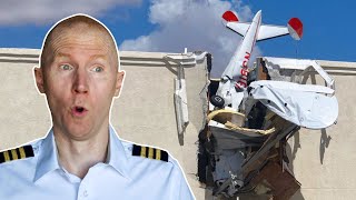 Plane Crashes Into Hangar  Viral Debrief [upl. by Ahseal654]